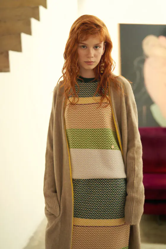 Classic Silhouette Alpaca Wool Long Cardigan Coat